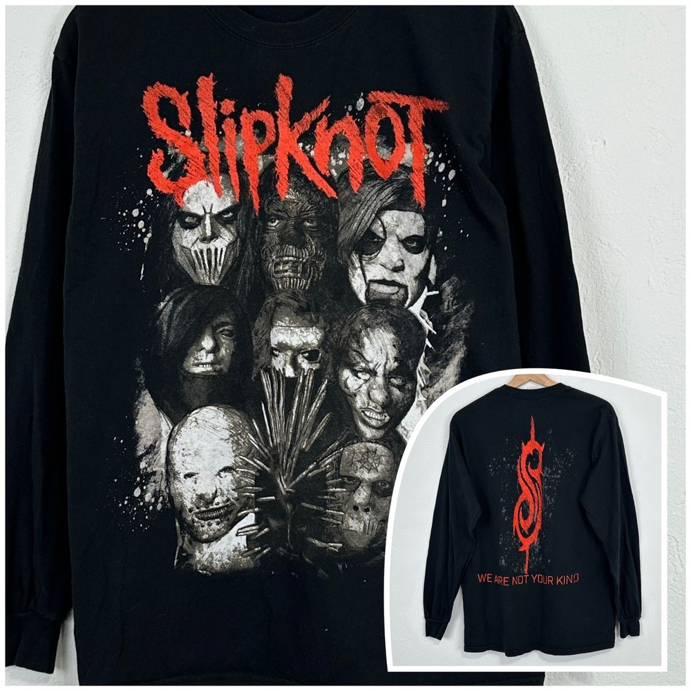 Slipknot Mens We Are Not Your Kind Long Sleeve Shirt Medium Double Sided Graphic